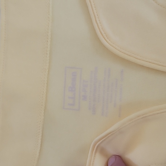 nwot L. L. Bean sz M butter yellow tunic cotton - Picture 2 of 4